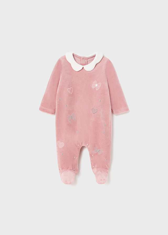 Velvety knit pajamas for newborn ECOFRIENDS Art. 12-02608-021