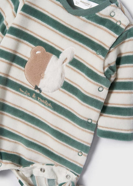 Velvety knit pajamas for newborn ECOFRIENDS Art. 12-02630-066