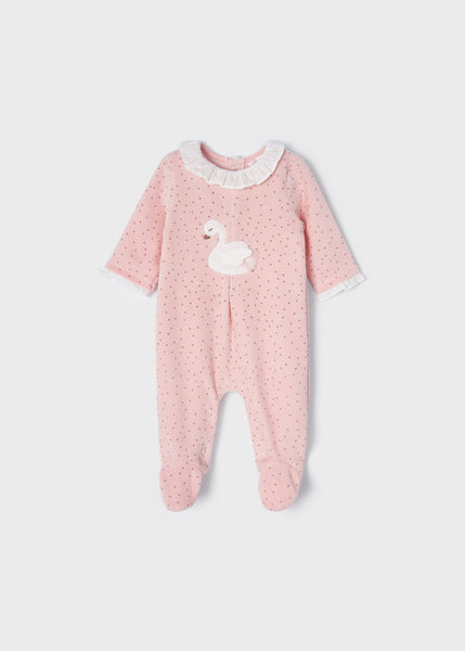 Velvety knit pajamas for newborns Art. 12-02607-015