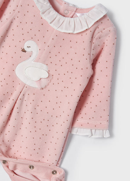 Velvety knit pajamas for newborns Art. 12-02607-015
