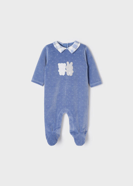 Velvety knit pajamas for newborns Art. 12-02629-011