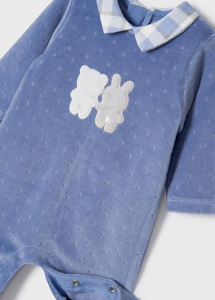 Velvety knit pajamas for newborns Art. 12-02629-011