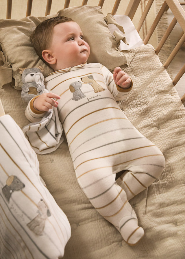 Striped pajamas for newborn ECOFRIENDS 2625-15
