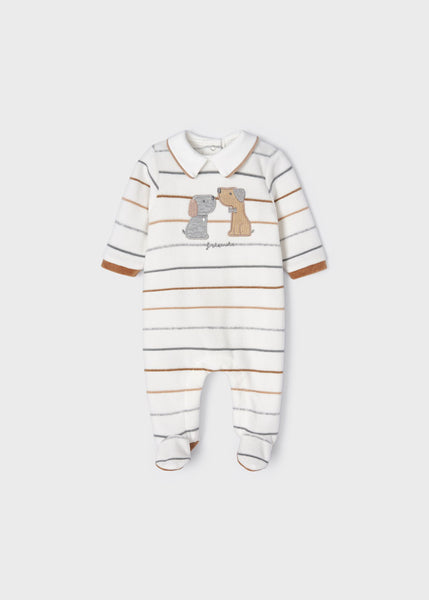 Striped pajamas for newborn ECOFRIENDS 2625-15