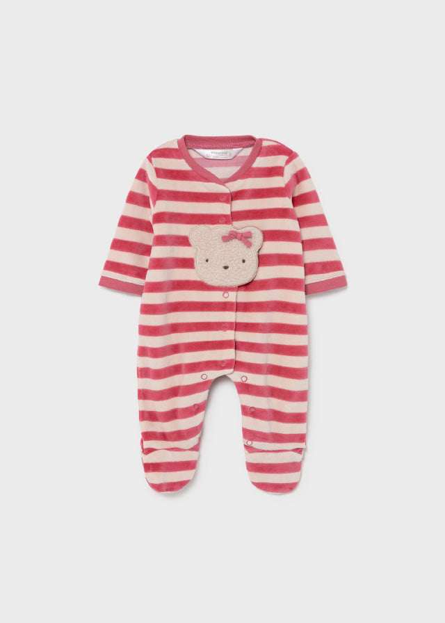 Striped knitted pajamas for newborn girl Art. 11-02668-088