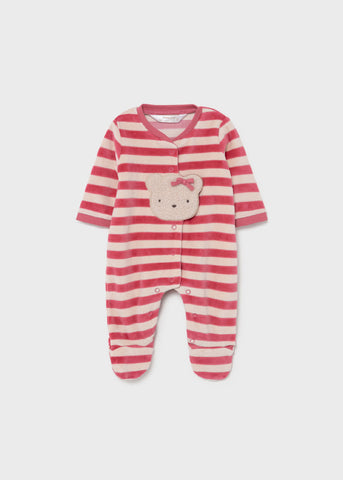 Striped knitted pajamas for newborn girl Art. 11-02668-088