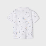 Short-sleeved polo shirt with print in sustainable cotton for boys Art. 23-03157-025
