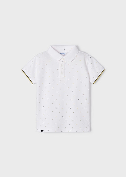 Short-sleeved polo shirt with sustainable cotton print for boys Art. 23-03150-027