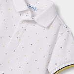 Short-sleeved polo shirt with sustainable cotton print for boys Art. 23-03150-027