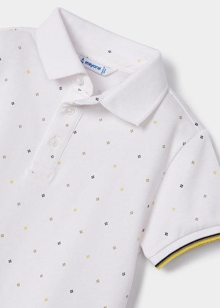 Short-sleeved polo shirt with sustainable cotton print for boys Art. 23-03150-027