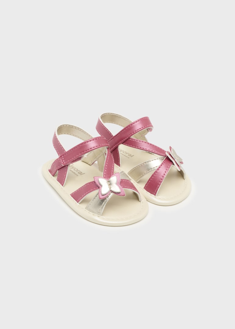 Printed sandal with velcro closure for newborn 23-09635-017