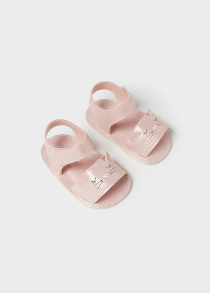 Sandals with little face newborn girl Art. 22-09524-057