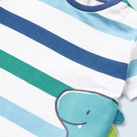 Set of 2 sustainable cotton T-shirts for newborns Art. 23-01002-054