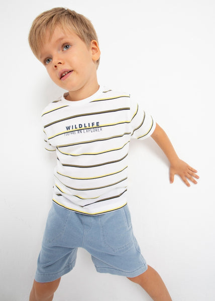 Set of 2 sustainable cotton short-sleeved t-shirts for boys Art. 23-03008-031