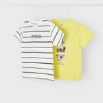 Set of 2 sustainable cotton short-sleeved t-shirts for boys Art. 23-03008-031