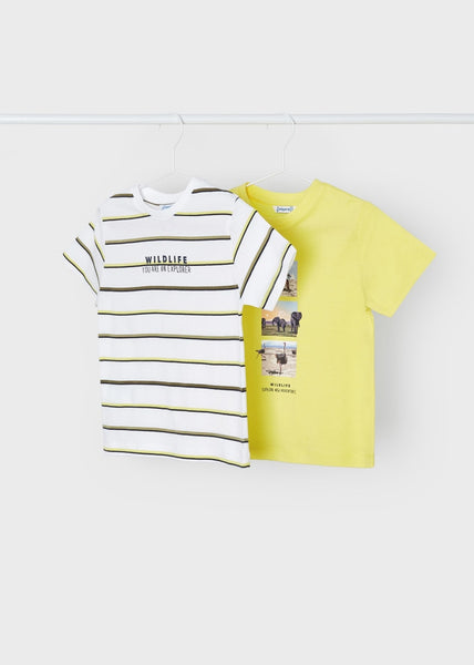 Set of 2 sustainable cotton short-sleeved t-shirts for boys Art. 23-03008-031