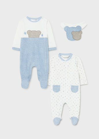 Set 2 pajamas and bib newborn boy Art. 11-02680-010