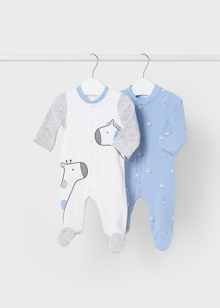 Set of 2 sustainable cotton pajamas for newborn Art. 23-01757-062