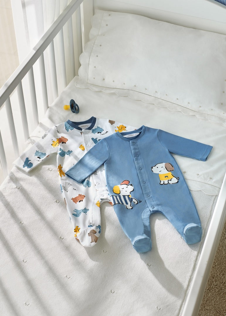 Set of 2 sustainable cotton pajamas for newborn Art. 23-01757-063