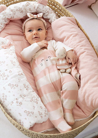 تعيين 2 بيجامة ECOFRIENDS محبوك طفلة حديثة الولادة