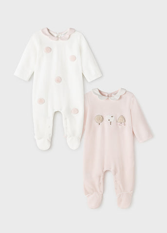 Set 2 pajamas ECOFRIENDS newborn girl Art. 11-02666-015