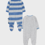 Set 2 knitted dinosaur pajamas newborn boy Art. 11-02683-087