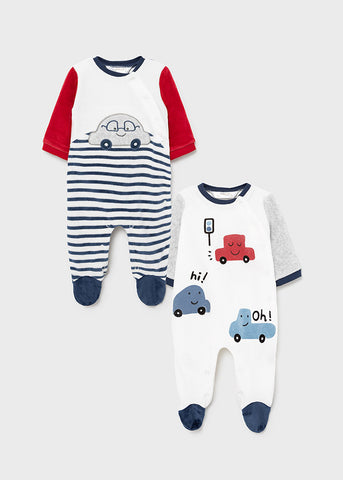 Set 2 newborn knit pajamas for boy Art. 11-02685-045