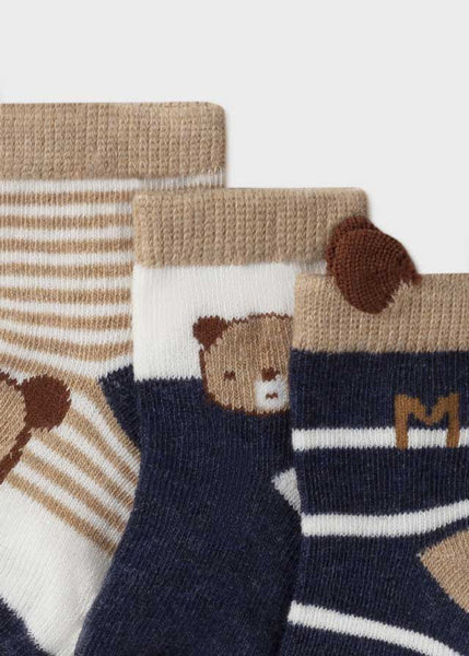 Set 3 newborn boy socks Art. 11-09424-079