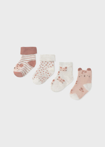 Set 4 newborn socks for girl Art. 11-09426-081