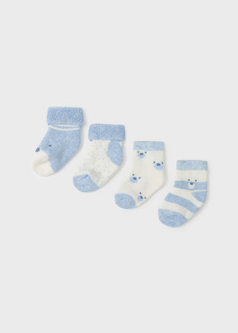 Set 4 newborn boy socks Art. 11-09421-082