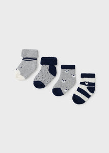 Set 4 newborn boy socks Art. 11-09421-084