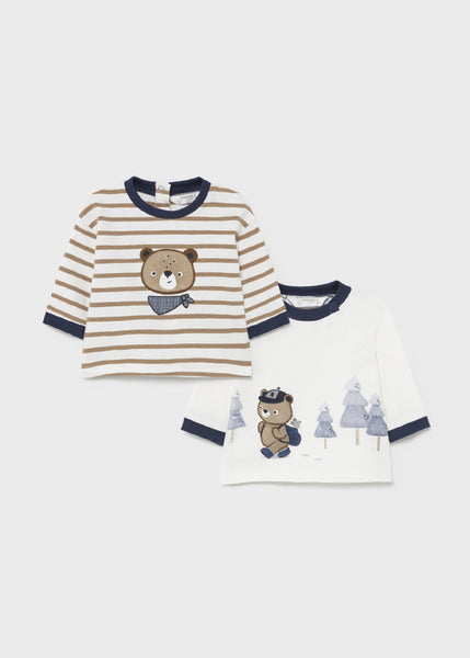 Newborn printed jumper for boy Art. 11-02371-067 / Basic long trousers perched plush newborn boy Art. 11-00719-051 / Newborn boy long sleeve t-shirt set Art. 11-02062-059