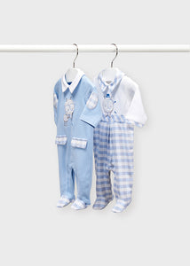 Set of 2 ECOFRIENDS sleepsuits newborn boy Art. 22-01633-042