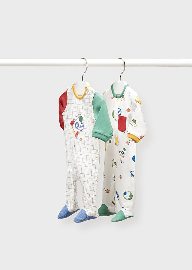 Set of 2 patterned pyjamas newborn boy Art. 22-01643-029