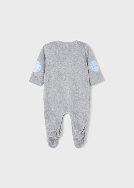 Set of 2 velvety knitted sleepsuits newborn 2627-80