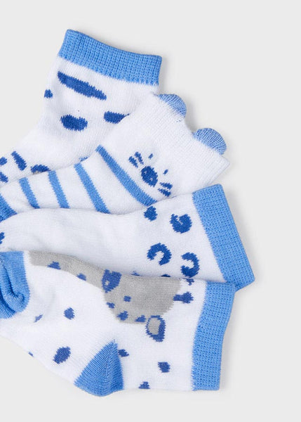 Set of 4 ECOFRIENDS animal socks newborn boy Art. 22-09473-077