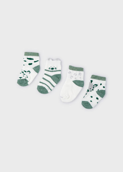 Set of 4 ECOFRIENDS animal socks newborn boy Art. 22-09473-079