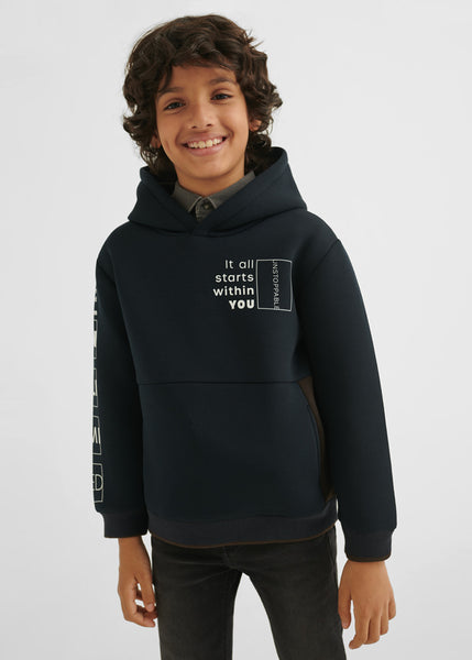 Sweatshirt with central pocket for boy Art. 12-07452-011-Boy's Contrast Tracksuit Bottoms Art. 12-07579-011