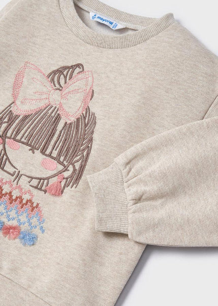 Sweatshirt with embroidery for girl Art. 12-04479-023