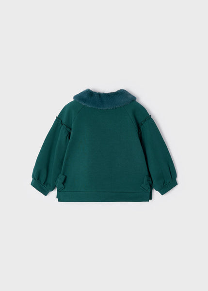 Sweatshirt with fur collar for baby Art. 12-02443-090