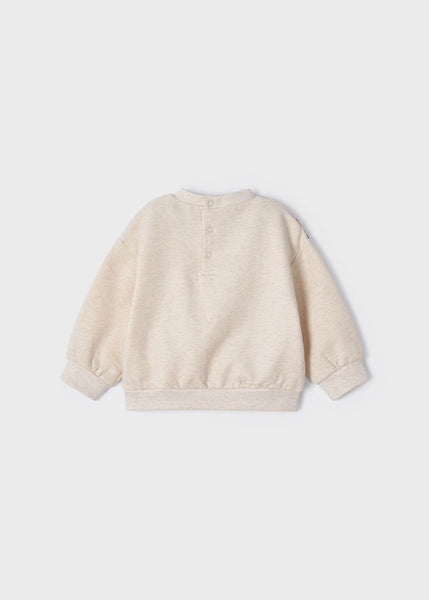 Sweatshirt with embroidered flowers for baby ECOFRIENDS Art. 12-02429-034