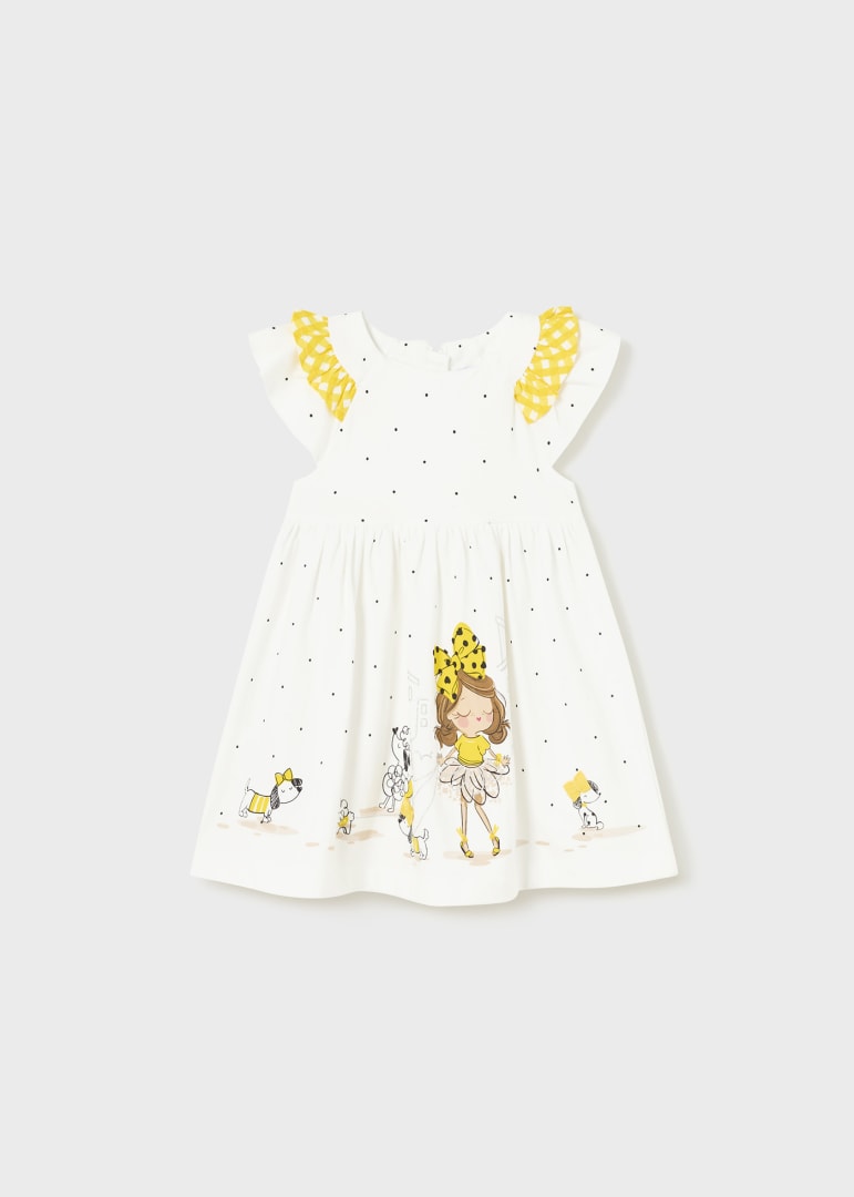 Sustainable cotton print dress baby Art. 23-01954-038