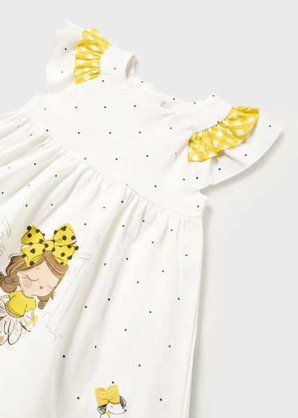 Sustainable cotton print dress baby Art. 23-01954-038