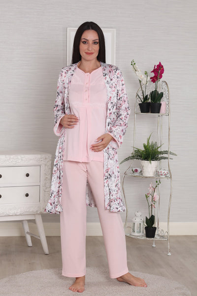 Tuba 568 Patterned Dressing Gown Maternity Pajamas