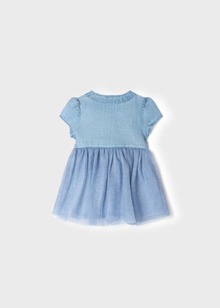 Tulle denim dress newborn girl Art. 22-01876-005