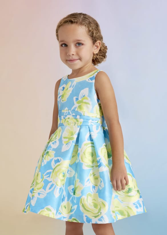 Printed Mikado Dress For Girl Ref. 23-05058-004