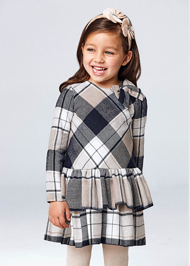 Girl's checkered maxi dress Art. 11-04914-079