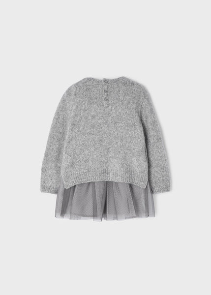 Dress combined with knitting sweater for baby Art. 12-02941-052