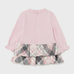 Combined checked dress for baby girl Art. 11-02908-042