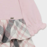 Combined checked dress for baby girl Art. 11-02908-042